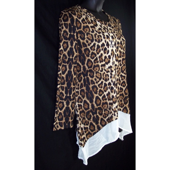 NEW Spoiled Rotten USA 2X Leopard Print Top - Picture 5 of 8